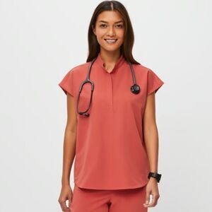 NWT Figs | Rafaela Oversized Scrub Top In Clay, Womens 3XL